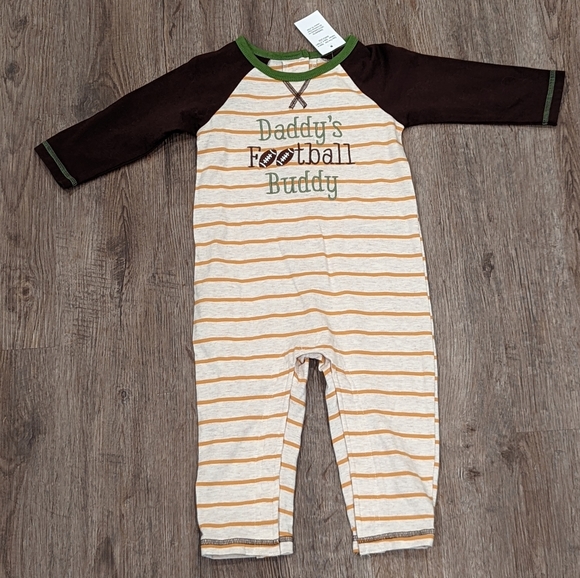Good Lad Other - NWT Daddy's Football Buddy Sleep and Play Outfit